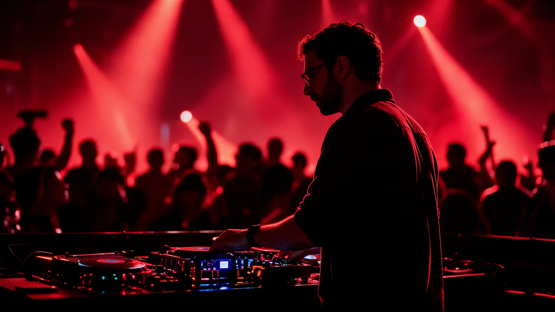 A DJ playing at an ICONIQA evening event